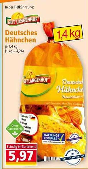 GUT Langenhof Deutsches Hähnchen 1,4 kg