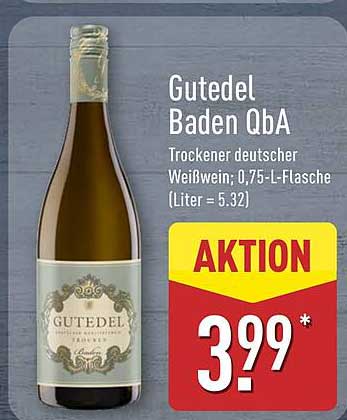 Gutedel Baden QbA - Trockenener deutscher Weißwein