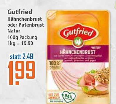 Gutfried Hähnchenbrust oder Putenbrust Natur