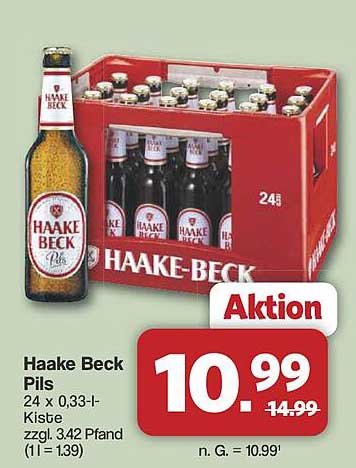 Haake Beck Pils 24 x 0,33-l-Kiste