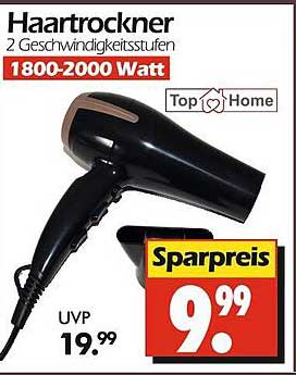 Haarfönner 2 Geschwindigkeitsstufen 1800-2000 Watt