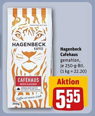 Hagenbeck Cafehaus gemahlen, je 250-g-Btl.