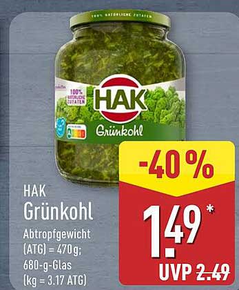 HAK Grünkohl - Nur 1,49€ statt 2,49€