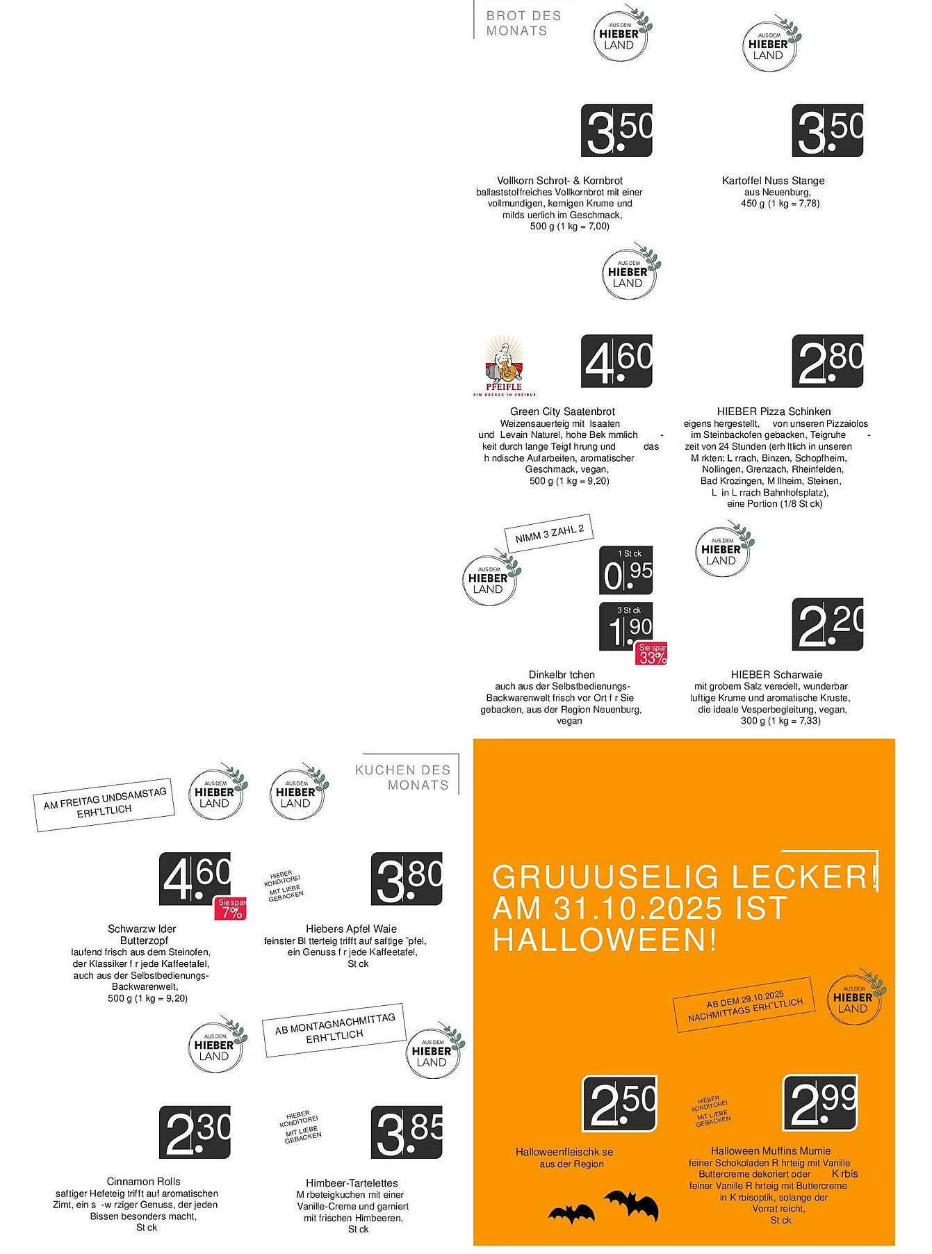 Halloweenleckereien aus der Region