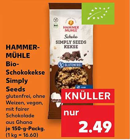 HAMMER-MÜHLE Bio-Schokokekse Simply Seeds