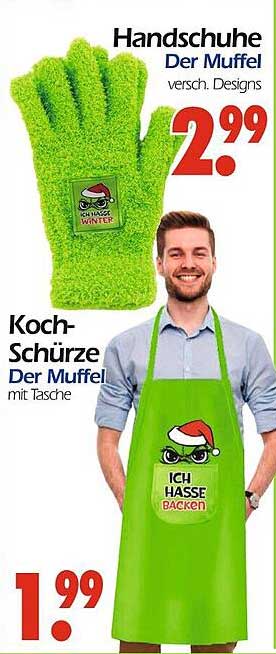 Handschuhe Der Muffel und Koch-Schürze Der Muffel