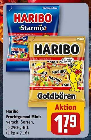 Haribo Fruchtgummi Minis - verschiedenste Sorten