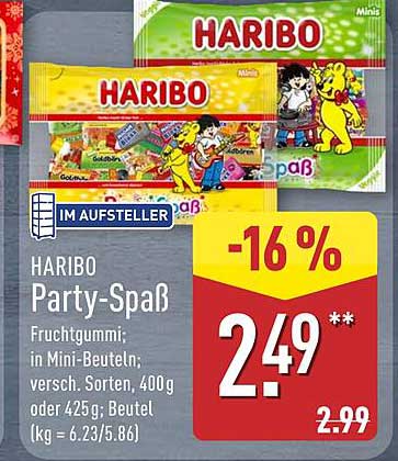 HARIBO Party-Spaß - Fruchtgummi in Mini-Beuteln