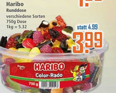 Haribo Runddose verschiedene Sorten 750g