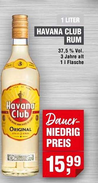Havana Club Rum 1 Liter - Dauer-Niedrig Preis!