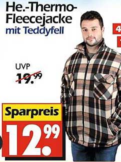 He. Thermo-Fleecejacke mit Teddyfell