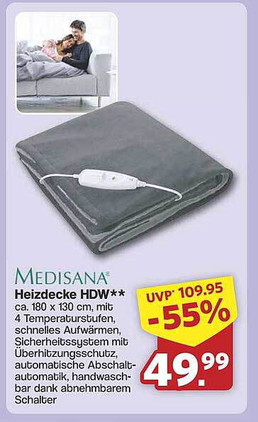 Heizdecke HDW von Medisana – Wärme für gemütliche Abende