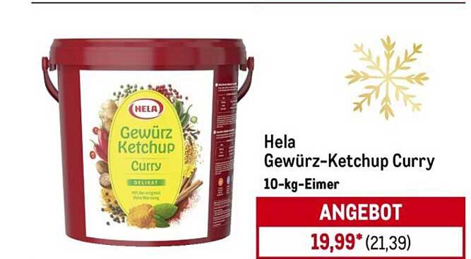 Hela Gewürz-Ketchup Curry 10-kg-Eimer