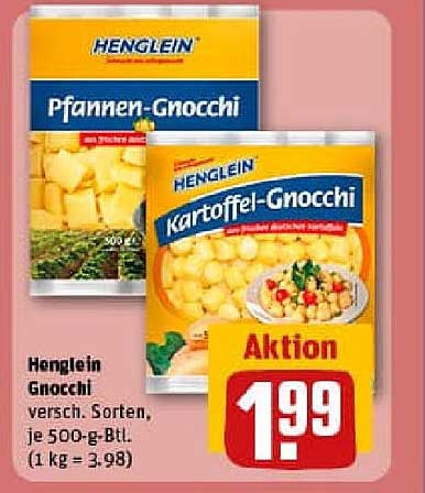 Henglein Gnocchi - Pfannen- und Kartoffelgnocchi 500 g