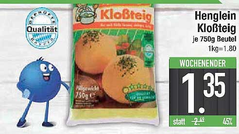 Henglein Kloßteig 750g Beutel