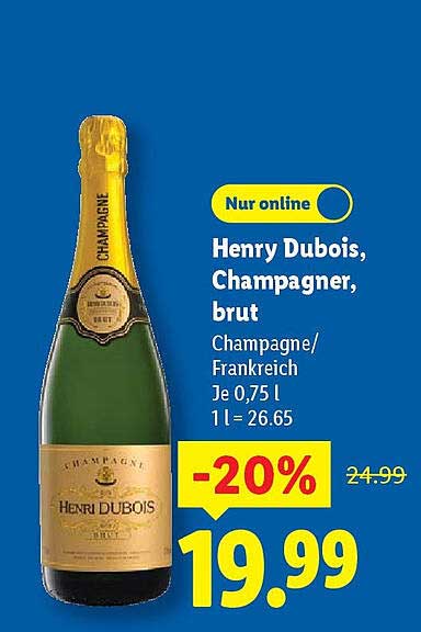 Henry Dubois, Champagner, brut