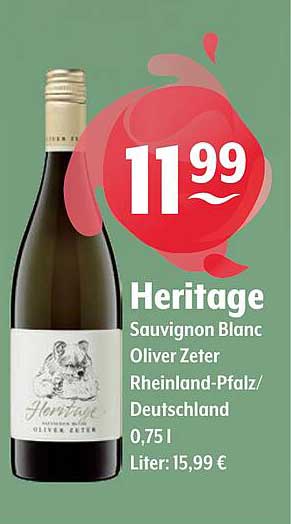 Heritage Sauvignon Blanc Oliver Zeter