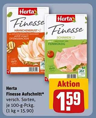 Herta Finesse Aufschnitt – Verschiedene Sorten