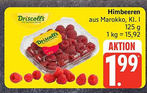 Himbeeren aus Marokko, Kl. I 125 g