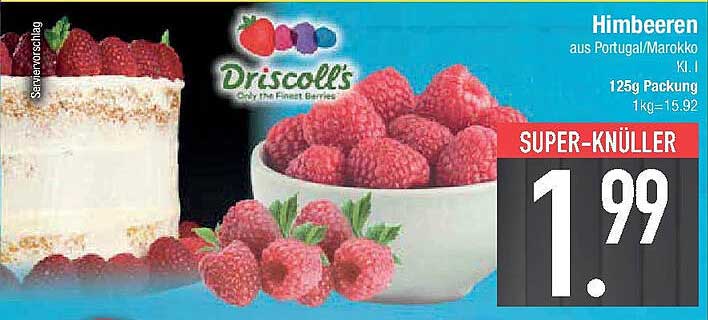Himbeeren aus Portugal/Marokko 125 g