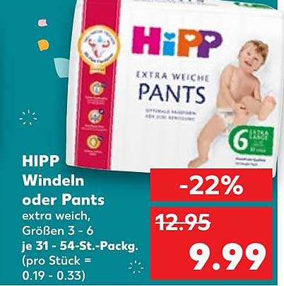 HIPP Windeln oder Pants - Extra weich