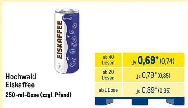 Hochwald Eiskaffee 250-ml-Dose (zzgl. Pfand)