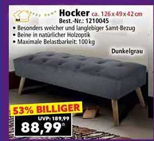 Hocker Dunkelgrau - 53% gesenkt!