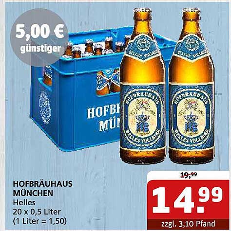 HOFBRÄUHAUS MÜNCHEN Helles 20 x 0,5 Liter