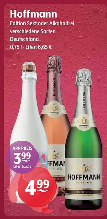 Hoffmann Edition Sekt oder Alkoholfrei verschiedene Sorten