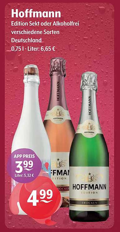 Hoffmann Edition Sekt oder Alkoholfrei verschiedene Sorten