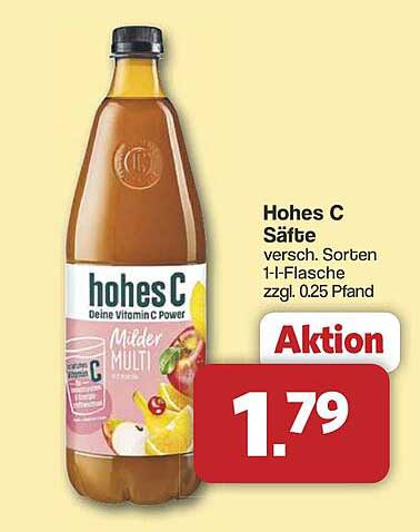 Hohes C Säfte - verschiedene Sorten in 1-Liter-Flasche