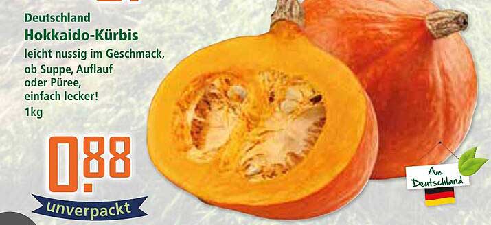 Hokkaido-Kürbis - leicht nussig im Geschmack