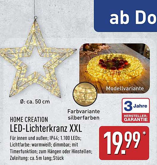 HOME CREATION LED-Lichterkranz XXL