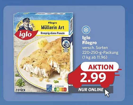Iglo Filegro Müllerin Art - Knusprig-dünne Panade