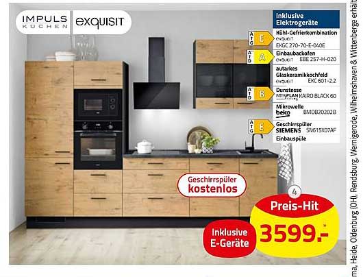 Impuls Küchenzeile exqisit mit Elektrogeräten – Preis-Hit!