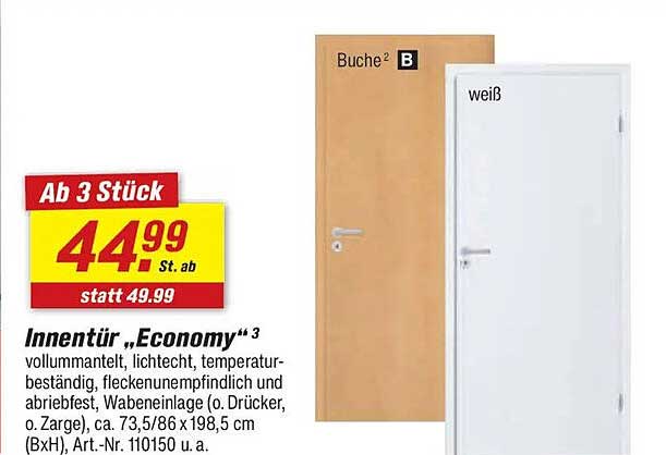 Innentür „Economy“ ab 3 Stück für nur 44,99 € (statt 49,99 €)
