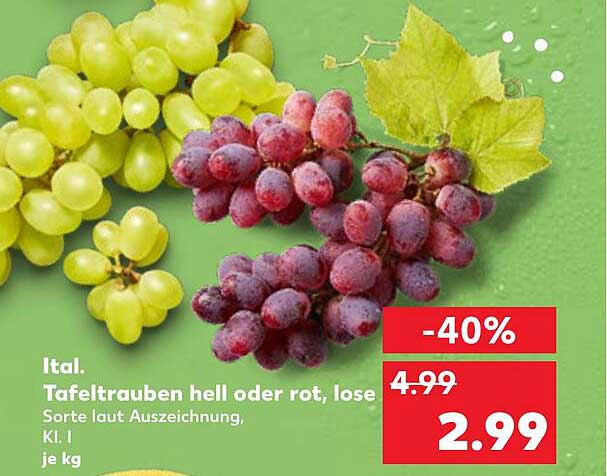 Ital. Tafeltrauben hell oder rot, lose