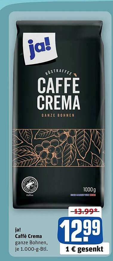 ja! Caffé Crema ganze Bohnen 1000g