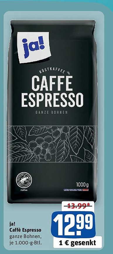 ja! Caffè Espresso ganze Bohnen 1000 g