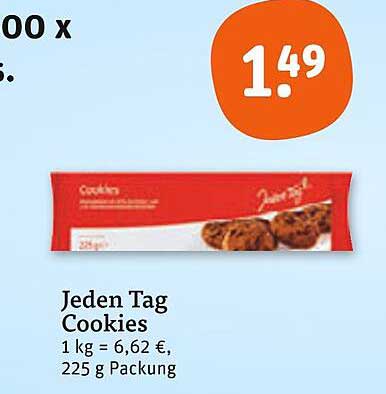 Jeden Tag Cookies 225 g für nur 1,49 €
