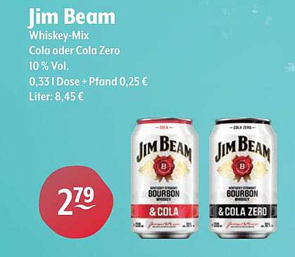 Jim Beam Whiskey-Mix - Cola oder Cola Zero