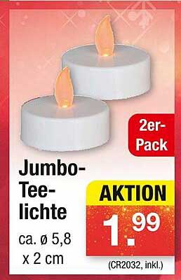 Jumbo-Teelichte 2er-Pack