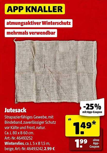Jutesack – Atmungsaktiver Winterschutz für Ihre Pflanzen
