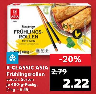 K-CLASSIC ASIA Frühlingsrollen - 20 % Rabatt