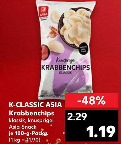 K-CLASSIC ASIA Krabbenchips klassik, knuspriger Asia-Snack