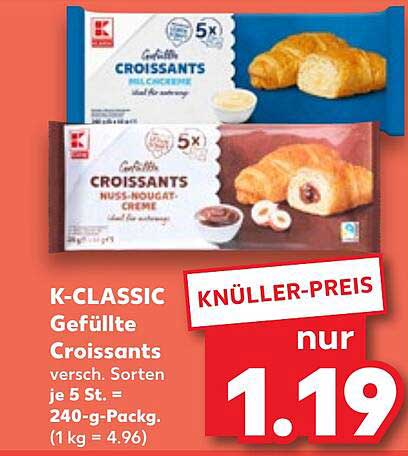 K-CLASSIC Gefüllte Croissants 5 Stück assorted