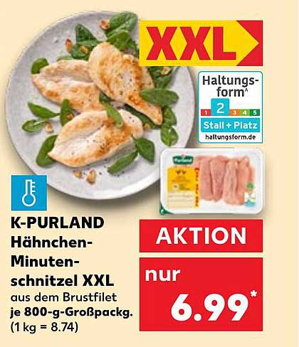 K-PURLAND Hähnchen-Minuten-Schnitzel XXL