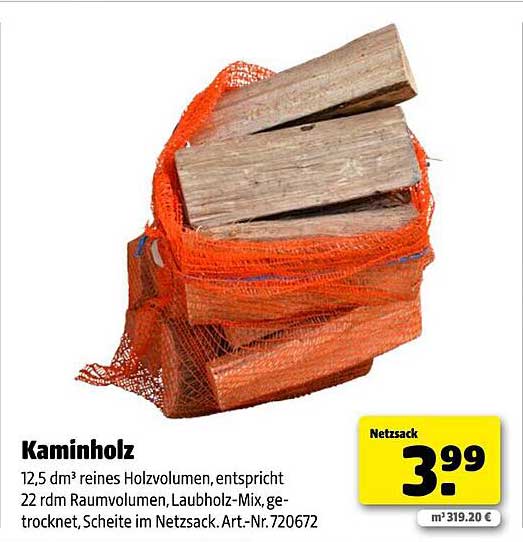Kaminholz 12,5 dm³ - für wohlige Wärme in Ihrem Zuhause!