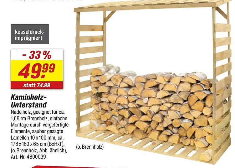 Kaminholz-Unterstand