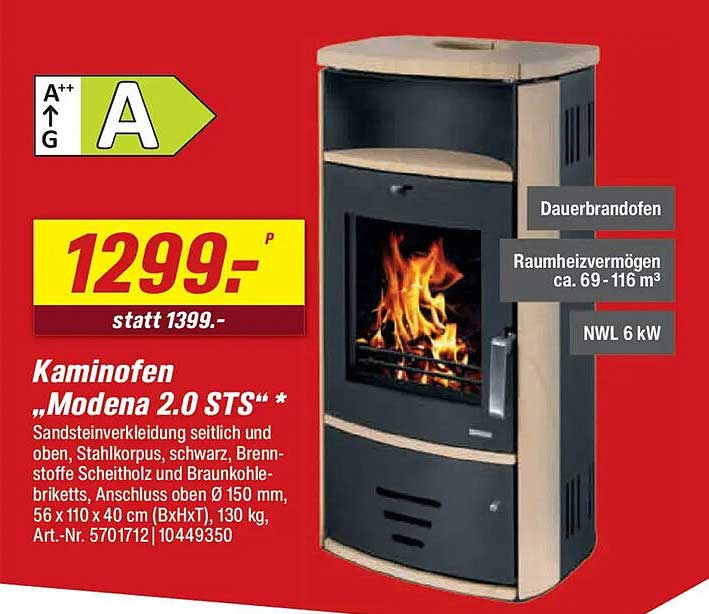 Kaminofen „Modena 2.0 STS“